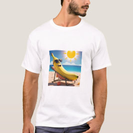 Camiseta Cool Banana at the Beach - Fun Summer Cartoon