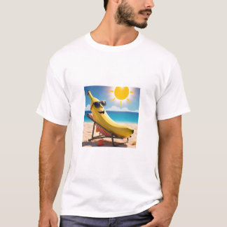 Camiseta Cool Banana at the Beach - Fun Summer Cartoon