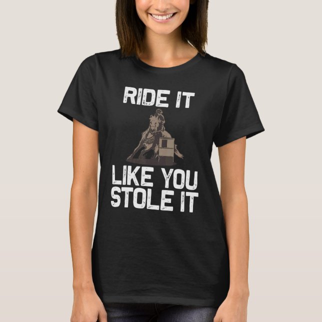 Camiseta Cool Barrel Racing For Men Women Racer Cowgirl Hor (Frente)