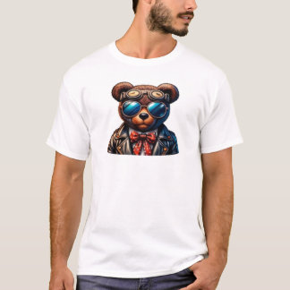 Camiseta Cool Bear Aviator Cartoon – Retro Pilot