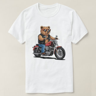 Camiseta Cool Biker Bear on Bobber Motorcycle