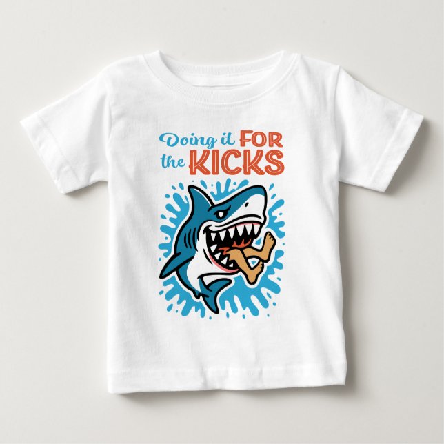 Camiseta Cool Blue Shark for Kicks (Frente)