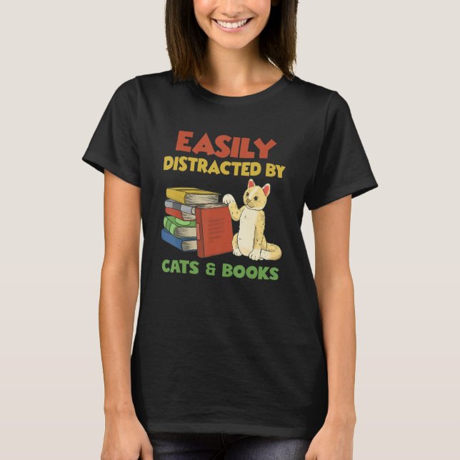 Camiseta Cool Book Reader For Men Women Book   Bookworm Cat (Frente)