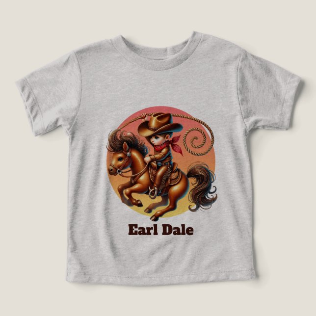 Camiseta Cool boys cowboy customizable  (Design frontal)