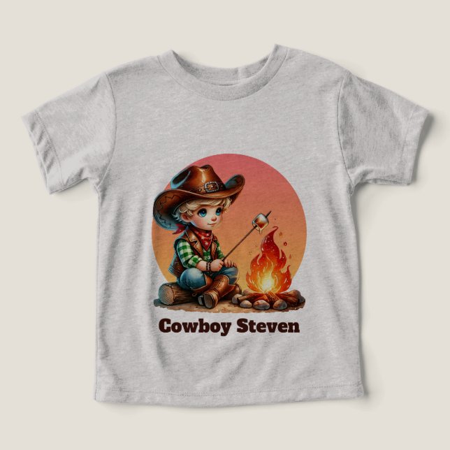 Camiseta Cool boys cowboy customizable  (Design frontal)