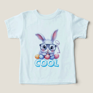 Camiseta Cool Bunny Easter Personalized Name Kids