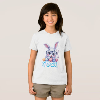 Camiseta Cool Bunny Easter Personalized Name Kids