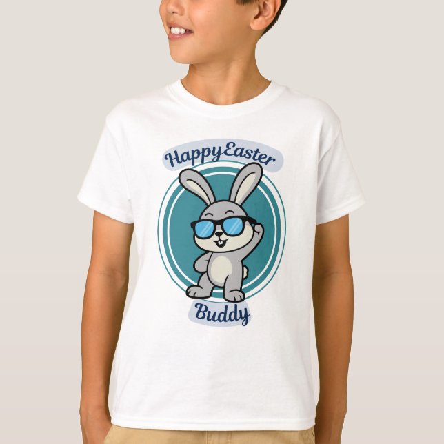 Camiseta Cool Bunny Happy Easter Buddy T Shirt (Frente)