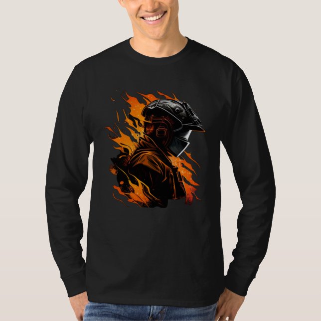Camiseta Cool burning Welder with Mask (Frente)