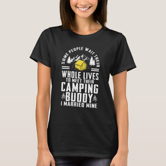 Camiseta Cool Camping Buddies   For Men Women Funny Husband (Frente)