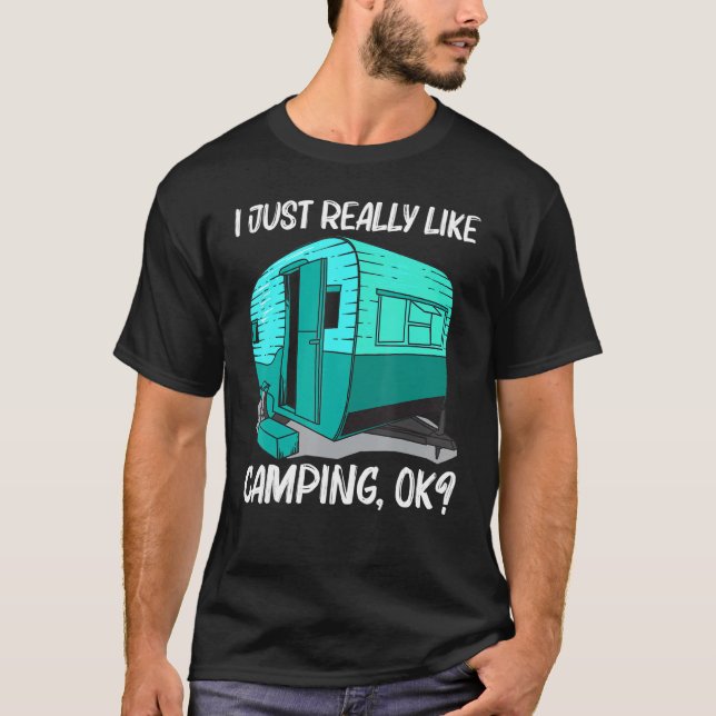 Camiseta Cool Camping For Men Women Camper Camping Outdoor  (Frente)