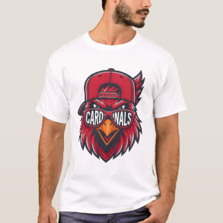 Camiseta Cool Cardinal Bird Mascot Design - Red Bird wearin