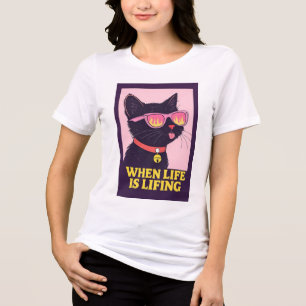 Camiseta Cool Cat “Quando a Vida Está Levantando”