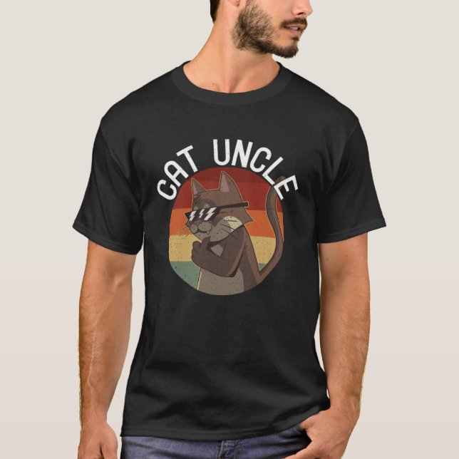 Camiseta Cool Cat Uncle Cat Retro Vinatge (Frente)