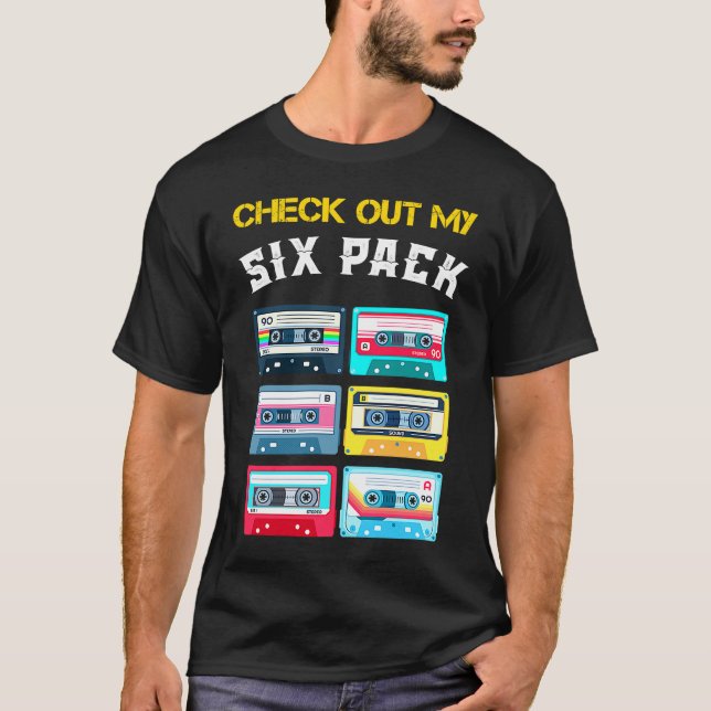 Camiseta Cool Check Out My 6 Pack  Sarcastic Music Cool Des (Frente)