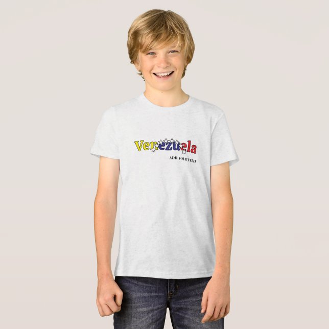Camiseta cool country flag customize kid's Venezuelan  (Frente Completa)