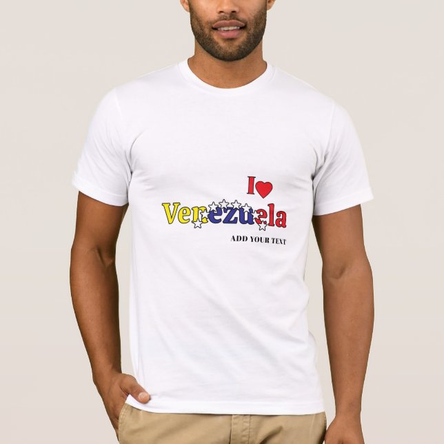 Camiseta cool country flag customize men's Venezuelan  (Frente)