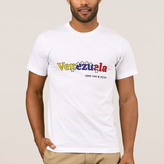 Camiseta cool country flag customize men's Venezuelan 2 (Frente)