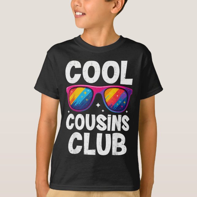 Camiseta Cool Cousins Club Family Matching Funny Cousin Squ (Frente)