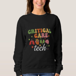 Camiseta Cool Critical Care Tech Groovy Monitoring Nurse