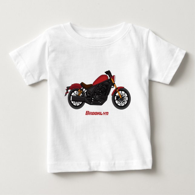 Camiseta Cool cruiser style motorcycle  (Frente)