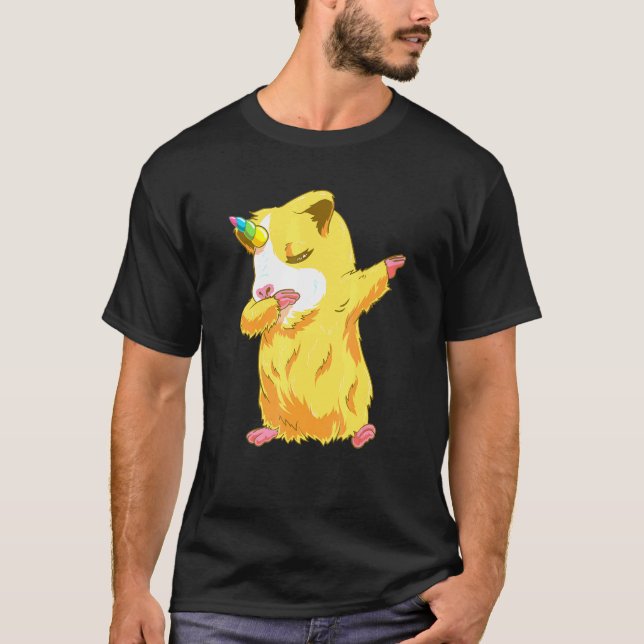 Camiseta Cool Dabbing Guinea Pig Unicorn (Frente)