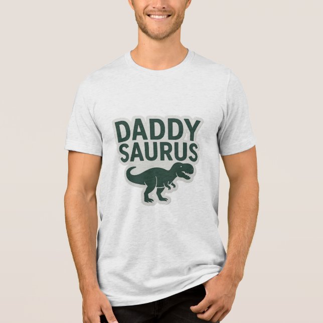 Camiseta Coôl Daddysaurus Funny Dia de os pais Sticker (Frente)