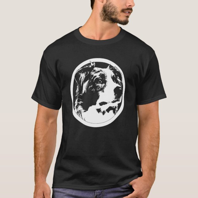 Camiseta Cool Dog Cute Australian Shepherd Animal (Frente)