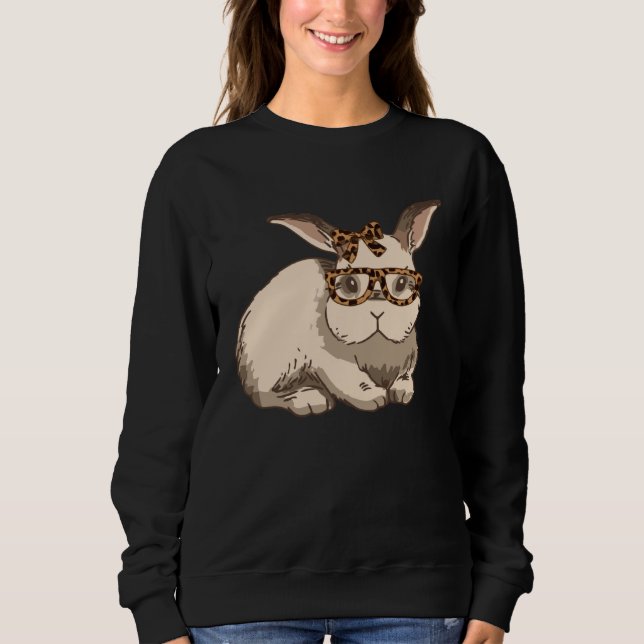 Camiseta Cool Easter Bunny with Glasses Easter Bunny Cute (Frente)