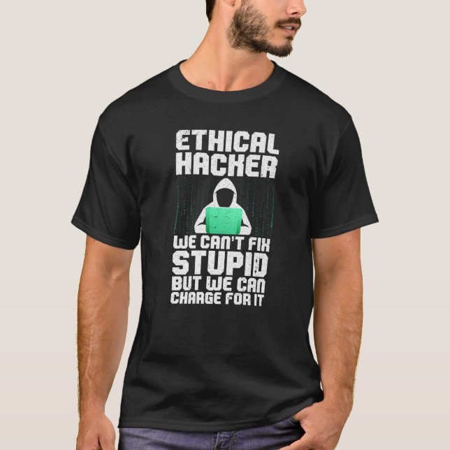 Camiseta Cool Ethical Hacking For Men Women Cybersecurity S (Frente)