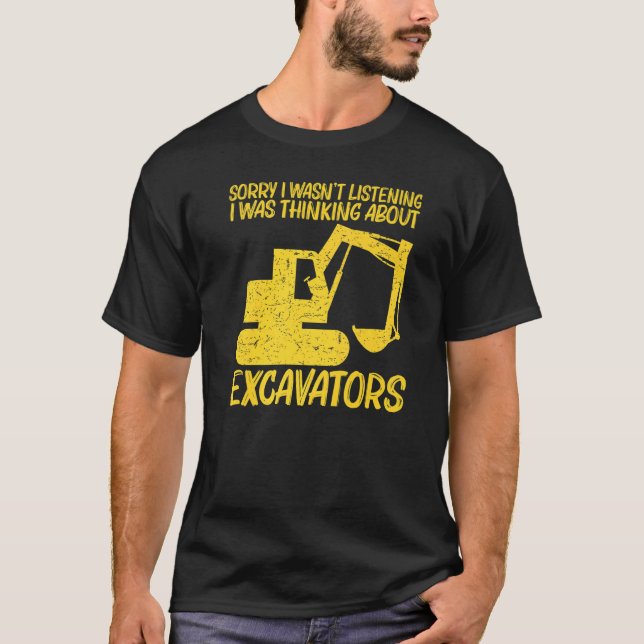 Camiseta Cool Excavator For Men Women Heavy Equipment Opera (Frente)