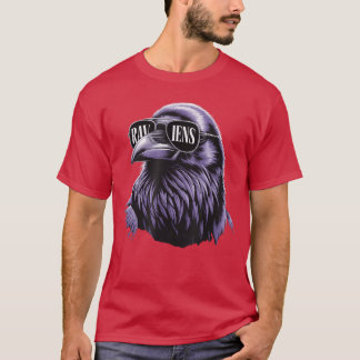 Camiseta Cool Face Raven with Sunglasses Women and Men Mary