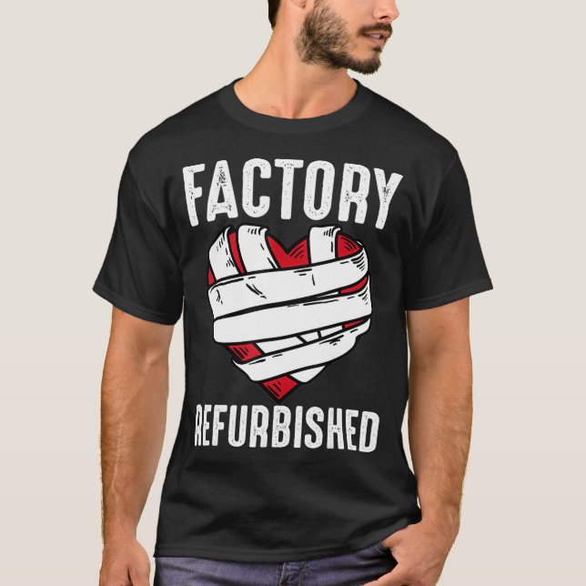 Camiseta Cool Factory Refurbished Heart Funny Open Heart Su (Frente)