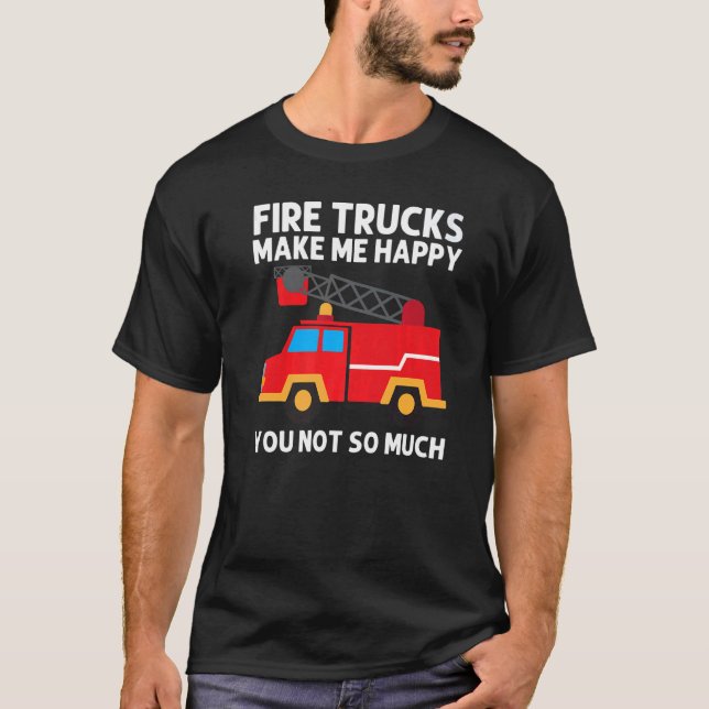 Camiseta Cool Fire Truck For Men Women Kids Firetruck Firef (Frente)