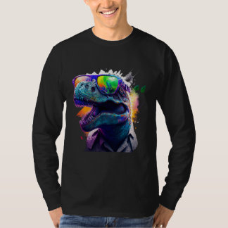 Camiseta Cool fun dinosaur Rex with sunglasses