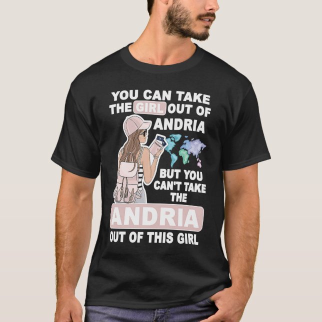Camiseta Cool Girl from Andria City  Proud Andria Girl (Frente)
