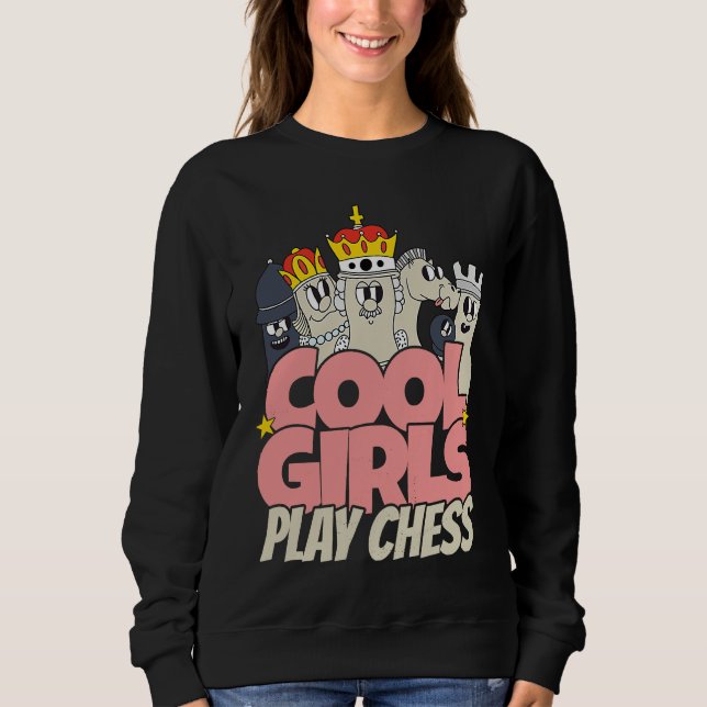Camiseta Cool girls play chess   chess saying chess player (Frente)