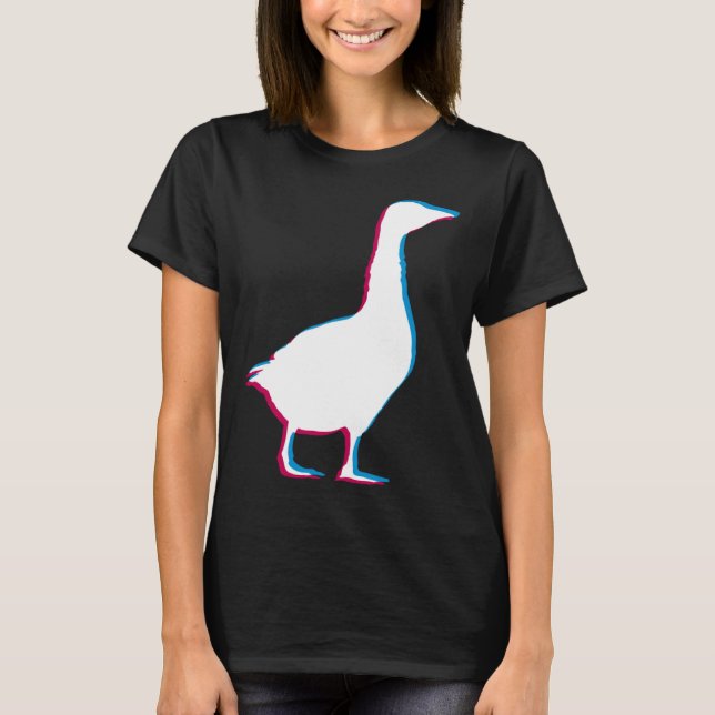 Camiseta Cool Goose Duck Silhouette Stylish Geese Bird Anim (Frente)