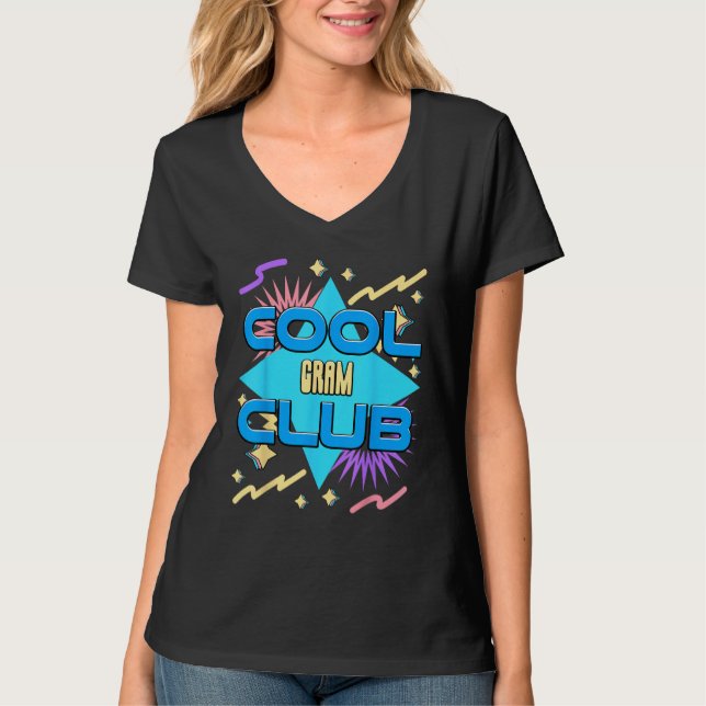Camiseta Cool Gram Club  Grandma Humor Grandmom Family 1 (Frente)