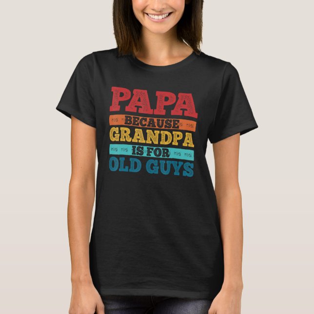 Camiseta Cool Grandpa For Men Grandfather Papa Parent Fathe (Frente)