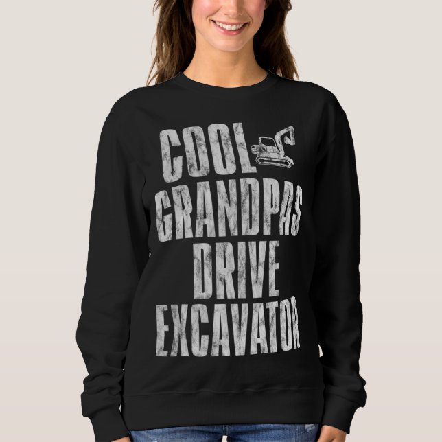 Camiseta Cool Grandpas Drive Excavator      (Frente)