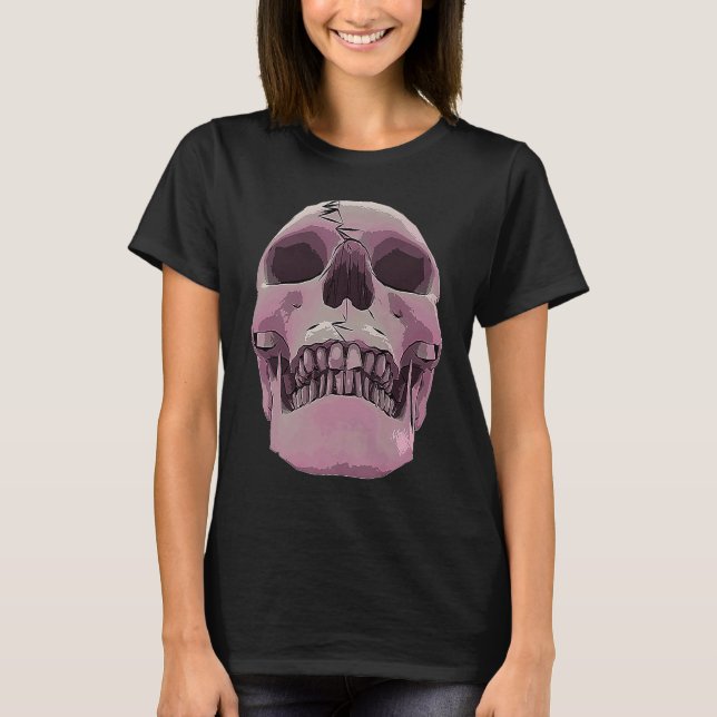 Camiseta Cool Graphic Skull  Death Skeleton Goth Halloween  (Frente)