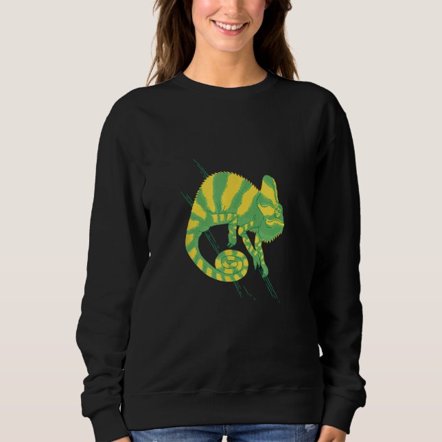 Camiseta Cool green yellow chameleon Old World lizards cham (Frente)