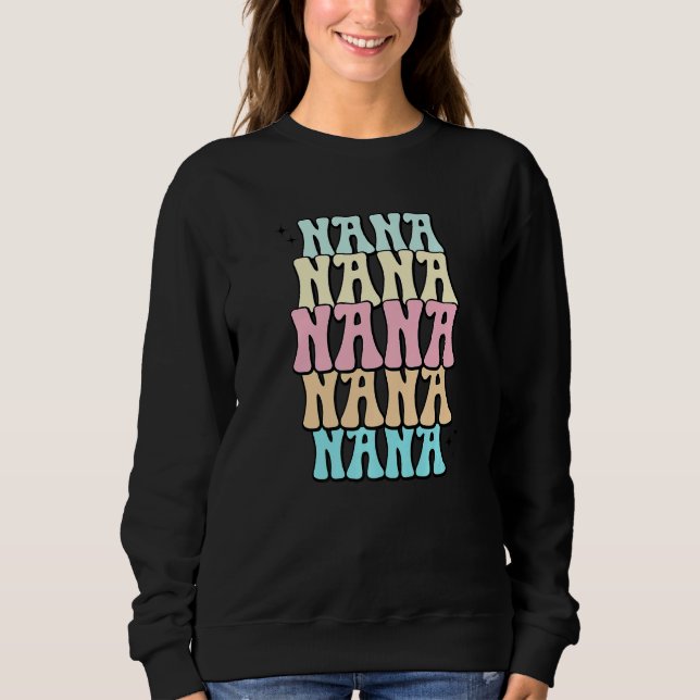 Camiseta Cool Groovy Nana Grandma Baby Shower Reveal Bubble (Frente)