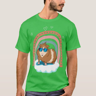 Camiseta Cool guinea pig sunglasses boho rainbow gift 