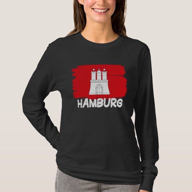 Camiseta Cool Hamburg Flag (Frente)