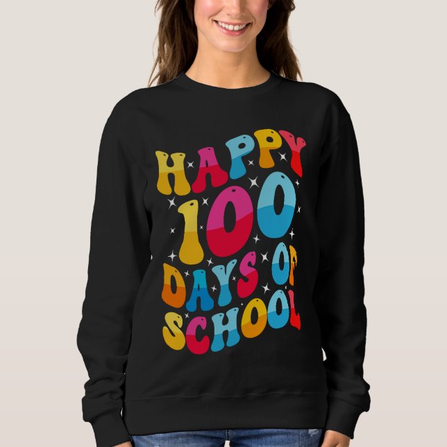 Camiseta Cool Happy 100 Days of School for Teacher and Stud (Frente)