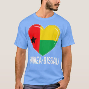 Camiseta Cool Heart GuineaBissau Flag Men Women Kid Patriot