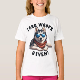 Camiseta Cool Husky Dog Zero Woofs Given