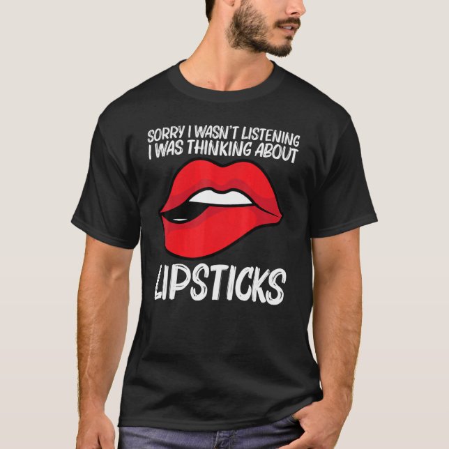Camiseta Cool Lipstick For Men Women Cosmetic Makeup   (Frente)